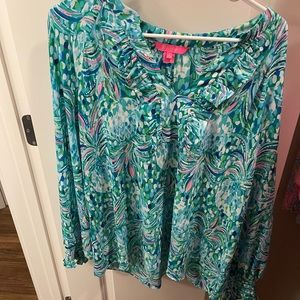 EUC Lilly Pulitzer silk top